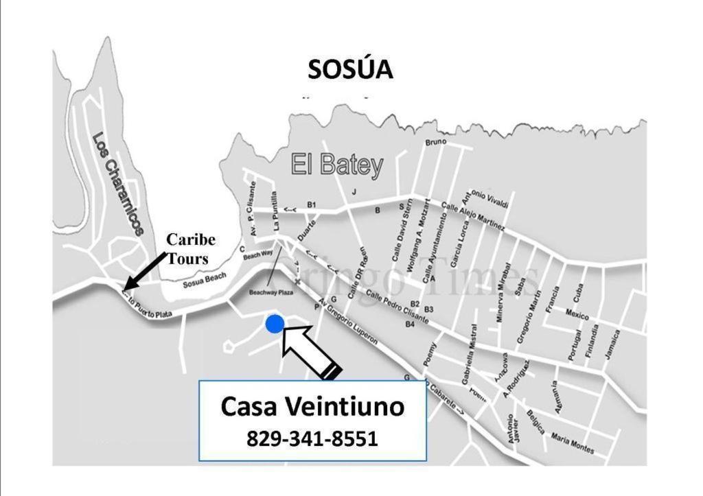 מלון Sosúa Casa Veintiuno מראה חיצוני תמונה
